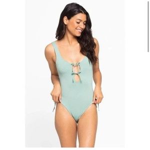 LSpace Jenn Bow Tie One Piece - Reef Green